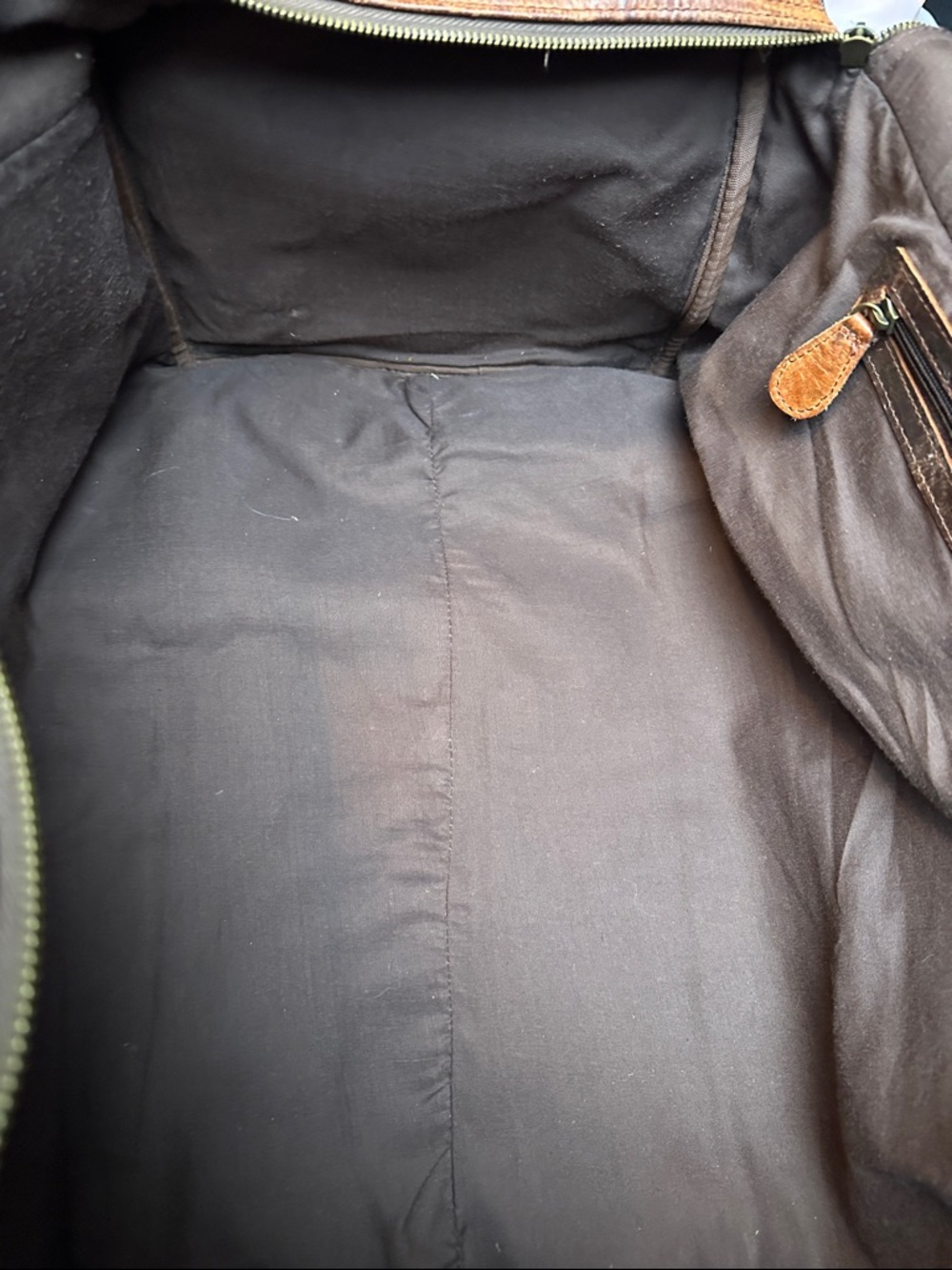 Classic Brown Leather Weekender Duffel Bag - Men - Picture 12 of 12